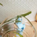 Carafe patterns flowers in glass -vintage