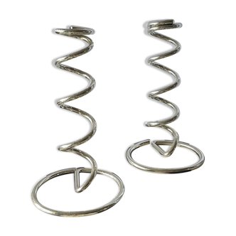 Vintage chrome minimalist candlestick