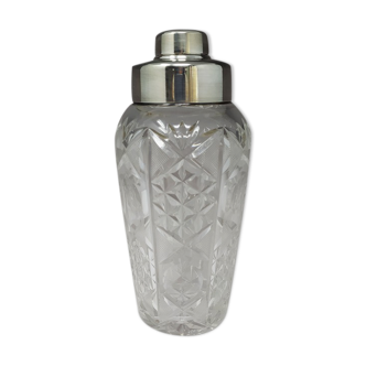 1950s Stunning Cut Crystal Cocktail Shaker. Made in Italy