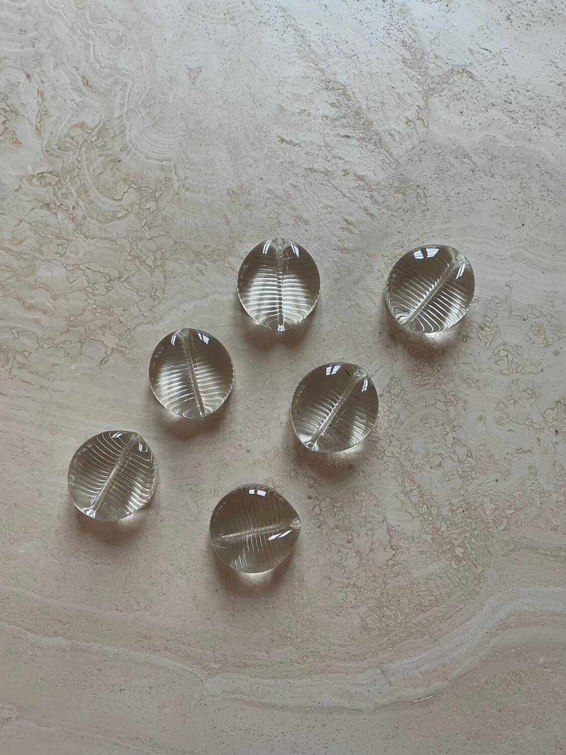 Pukeberg clear glass knife/card holder