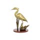 Vintage heron bird statue sculpture brass mid century 31cm