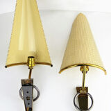 "Ring" sconces Lunel perforated metal, 1950