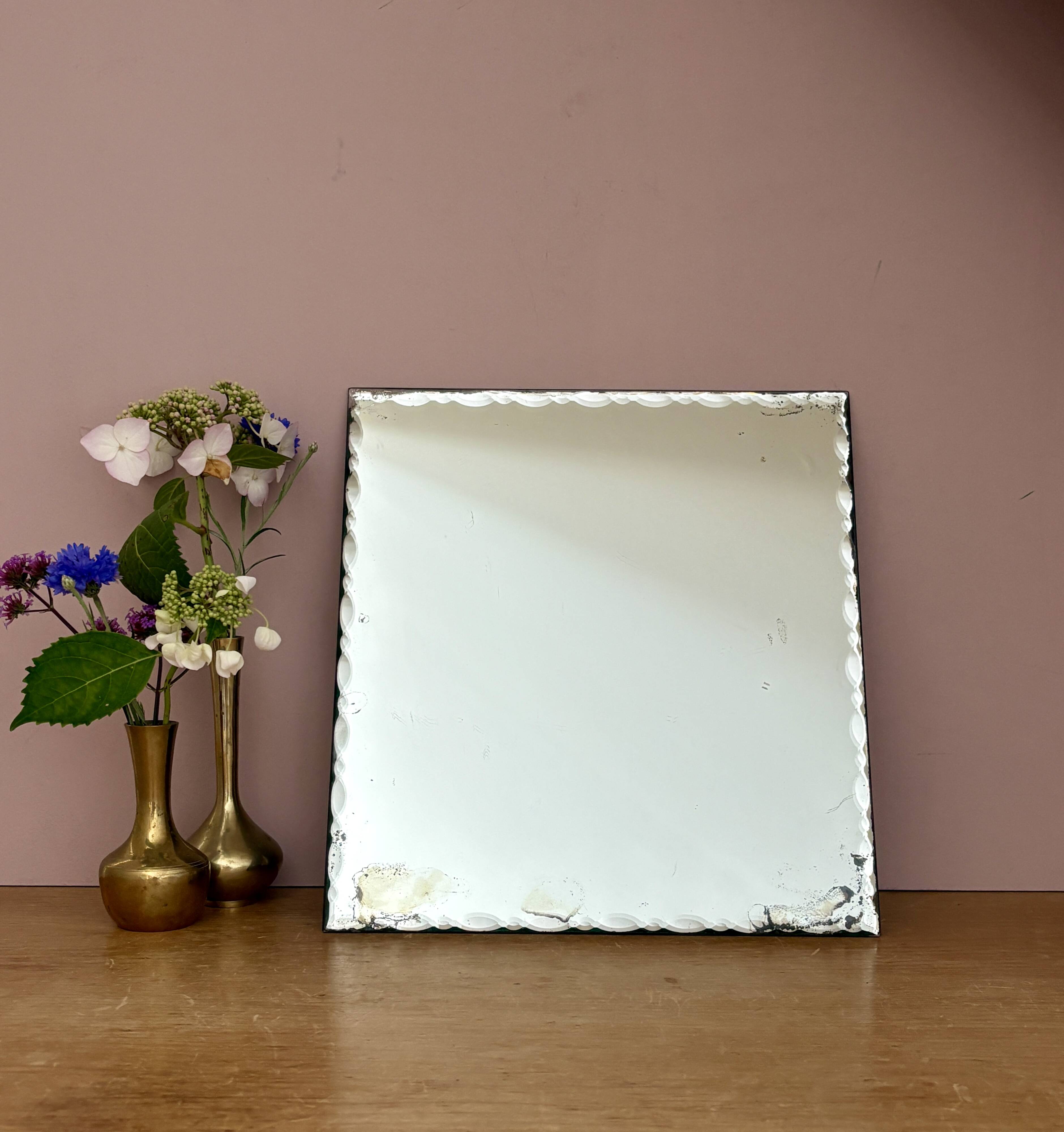 Antique mirror with bevelled edges