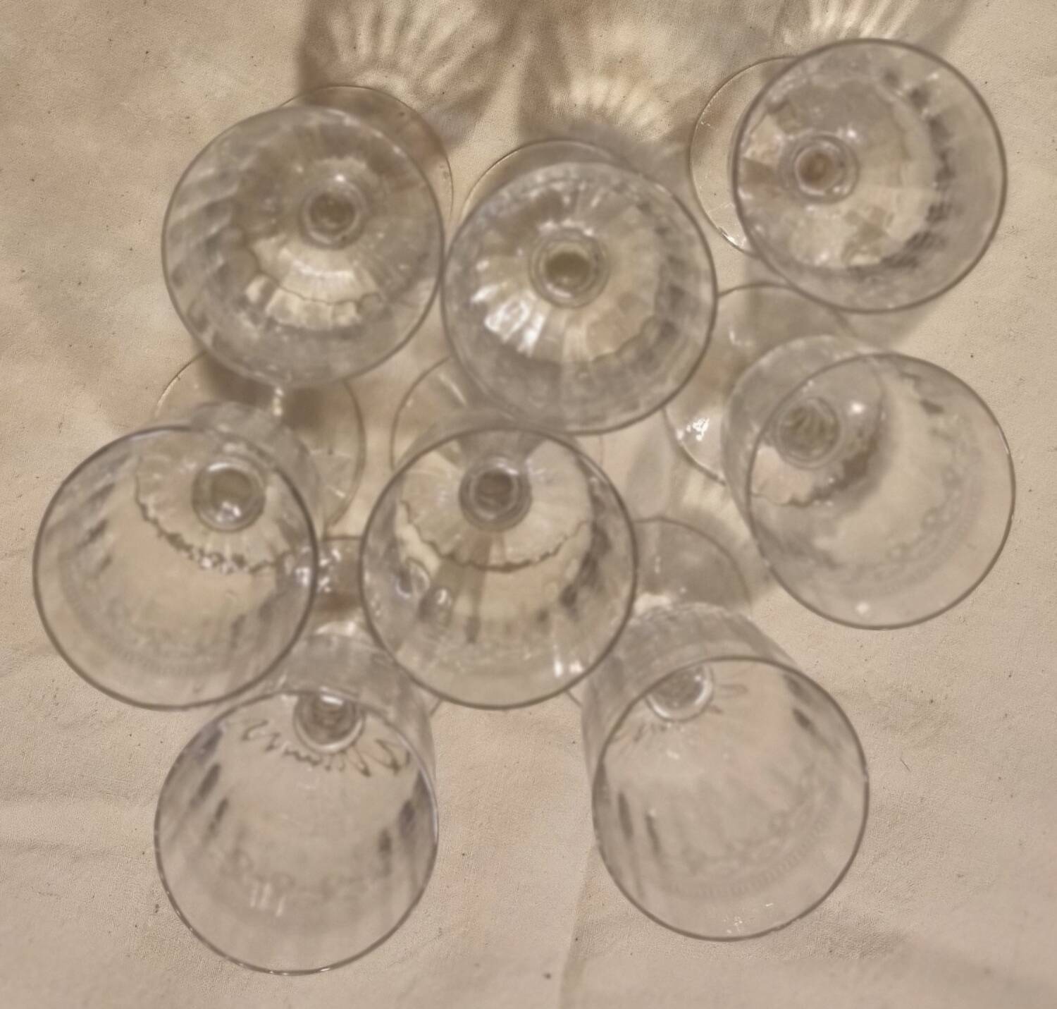 Set of 8 Baccarat glasses