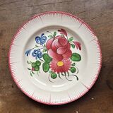 Set of 2 plates 18th century – Faïence des Islettes – Hand-painted floral decoration