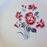 Vintage round dish of Digoin Sarreguemines model Nina Rosa