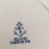 Set of 6 plates Terre de fer Rouen