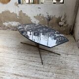 90s coffee table with Agate stone effect.