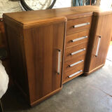 1930s Art Deco buffet in solid walnut