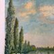 Boats by the water, oil on canvas signed
