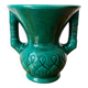 Green Vallauris ceramic vase