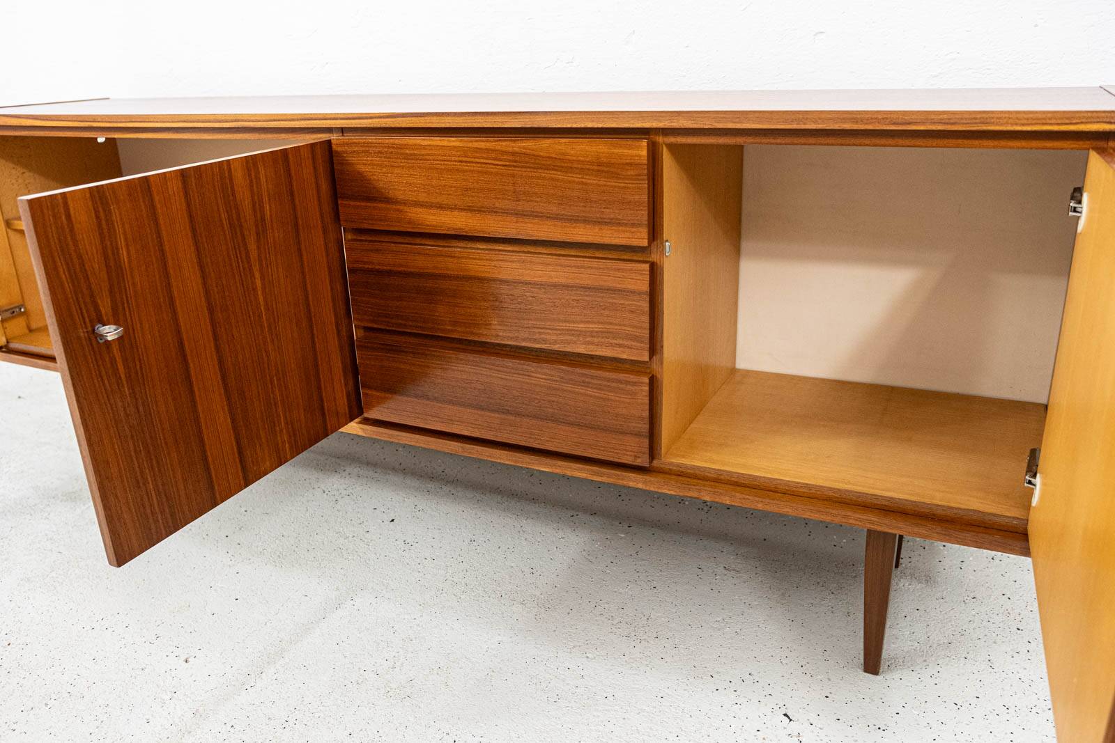 Vintage long Sideboard by SFM, Poland, 1970s