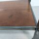 Iron and leather coffee table