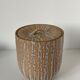Large Japanese minguei covered pot in stoneware decorated with fine coulure, enamelled interior