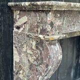 Charles X fireplace in Waulsort marble, early 19th century