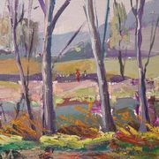 Paysage postimpressionniste - Huile sur toile