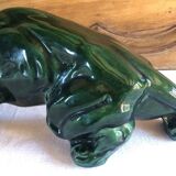 Statue lion Art Déco 1930 craquelé Saint Clément