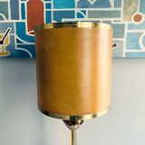 Large Regency style amber lucite table lamp