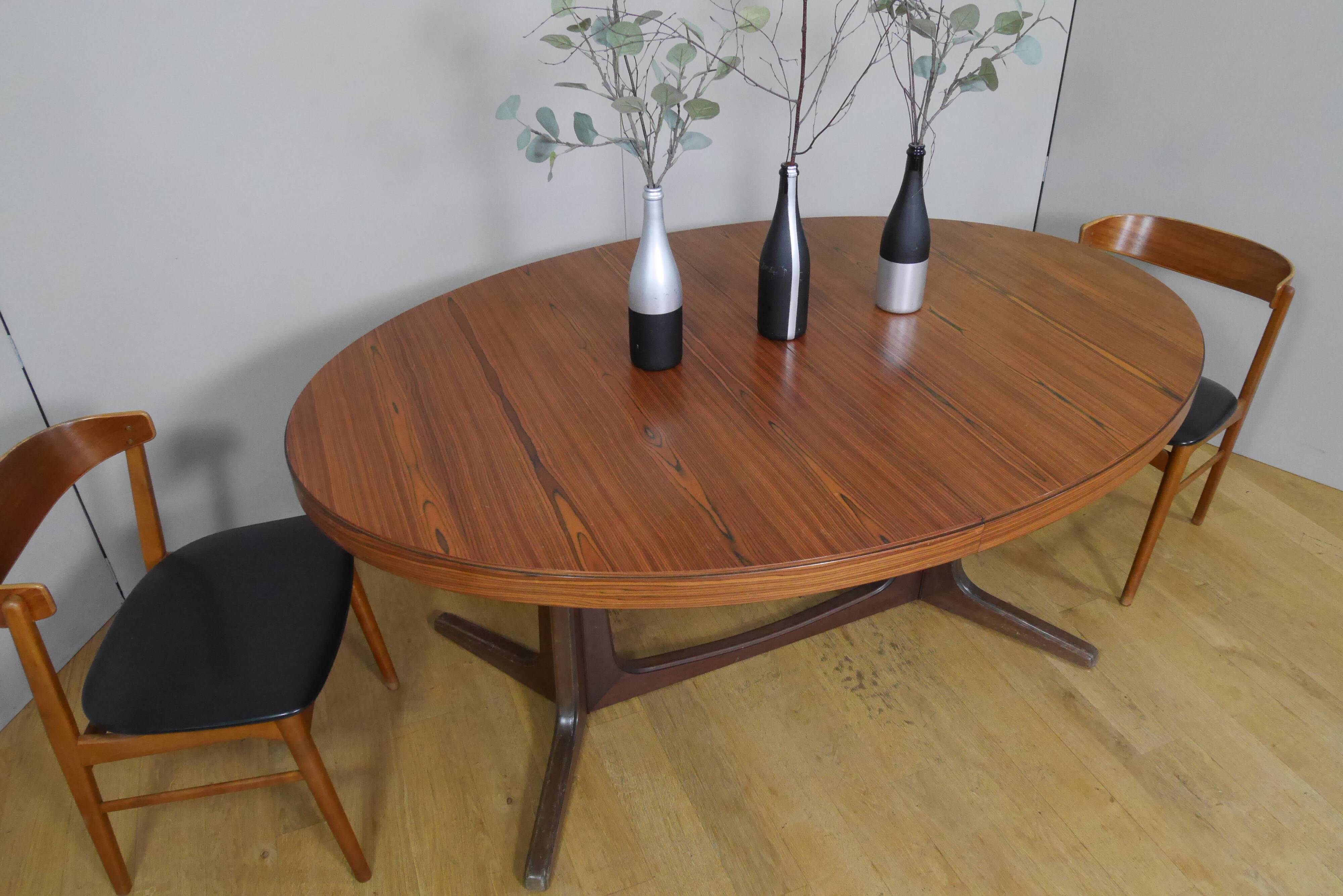 Baumann walnut oval table