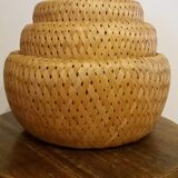 Lot of 3 wicker pots