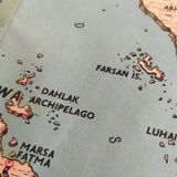 Beautiful bird's-eye view map of the Abyssinia region