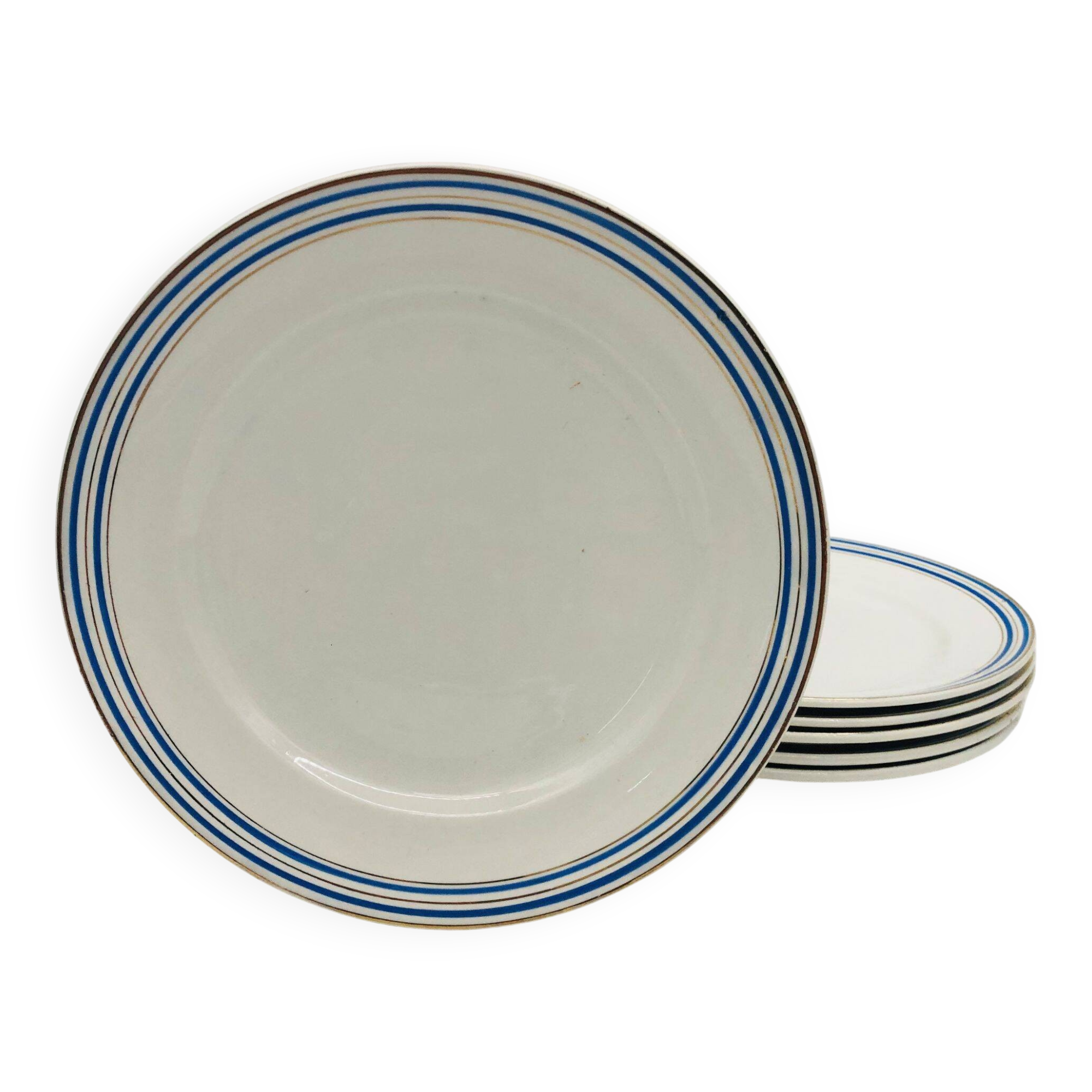 6 flat plates "Faïencerie d’Onnaing"