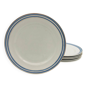 6 flat plates "Faïencerie d’Onnaing"