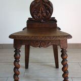 Chair wood carved folk art late 19th century