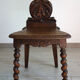 Chair wood carved folk art late 19th century
