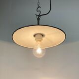 Industrial petrol enamel pendant light, 1970s