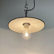 Industrial petrol enamel pendant light, 1970s
