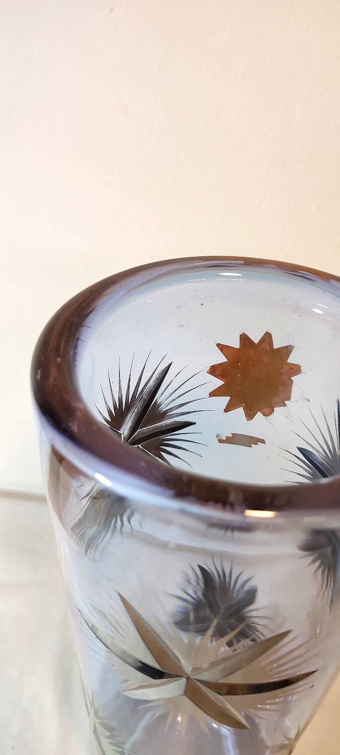 Jarrón de cristal. Spain, 1970s.