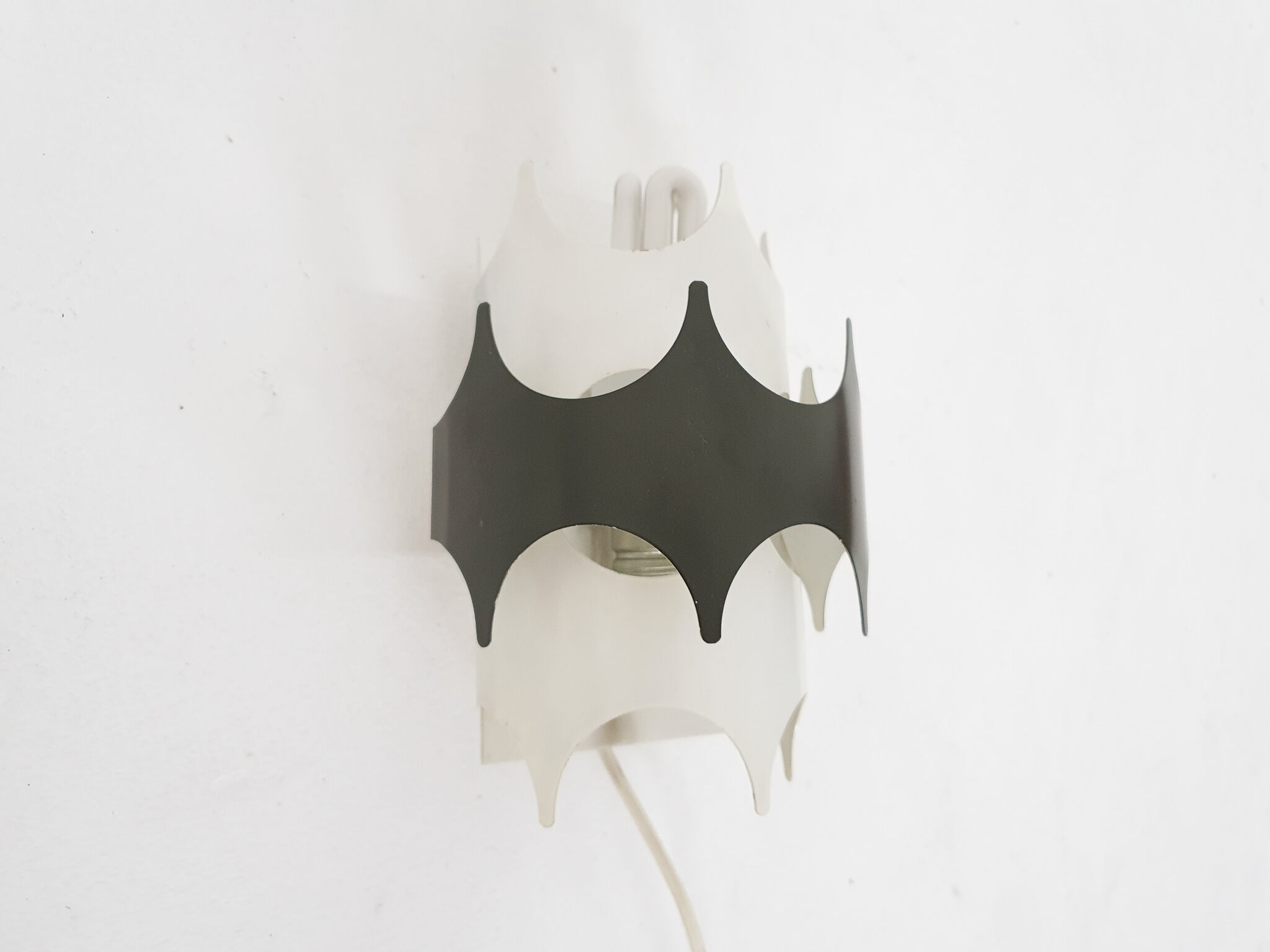 Green and white metal wall scone by Doria, Germany, 1950's