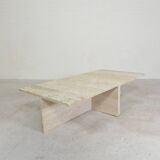 Set of 2 travertine coffee tables, Up and Up, 70s