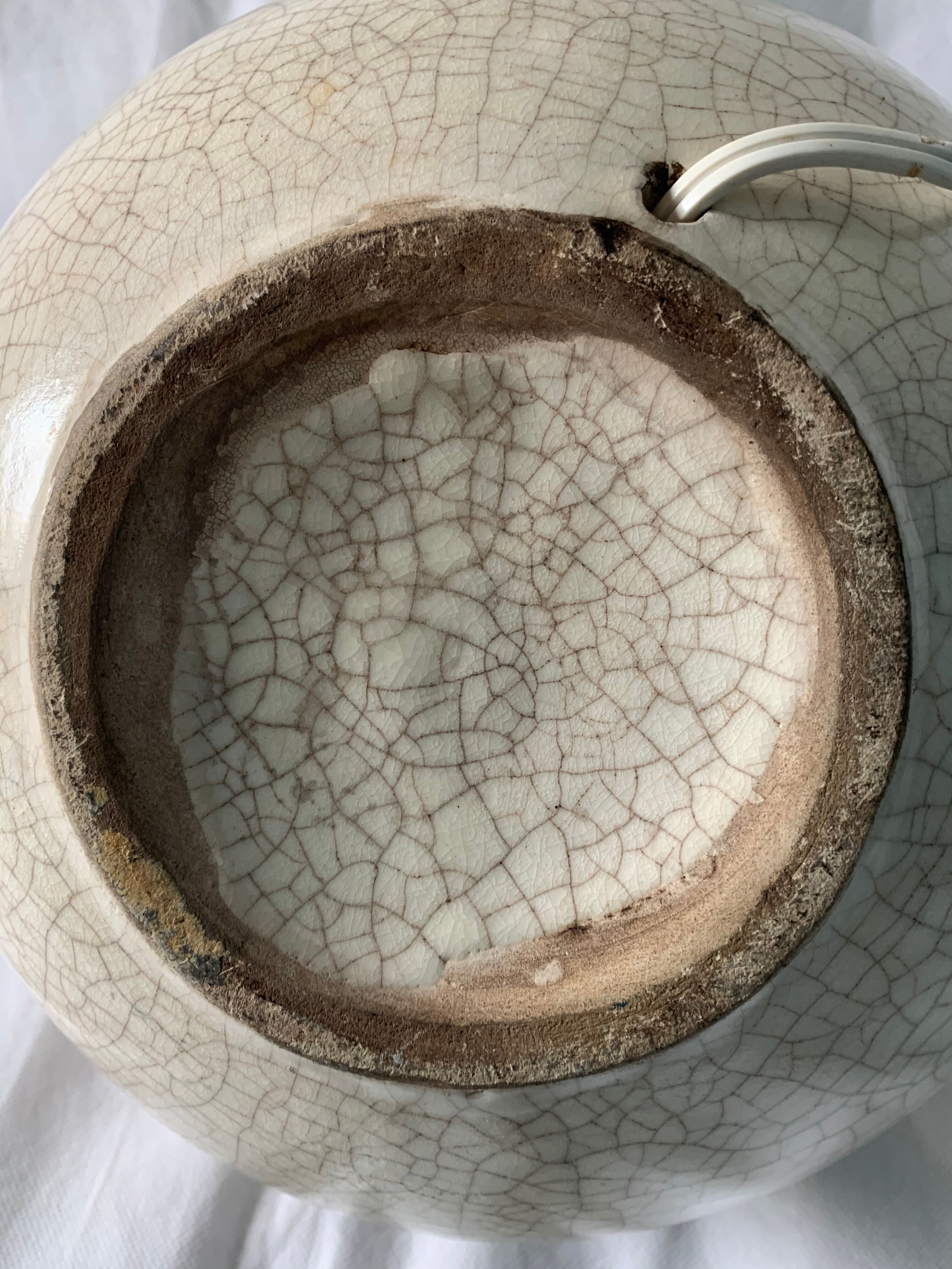 Crystal cracked ceramic ball lamp foot