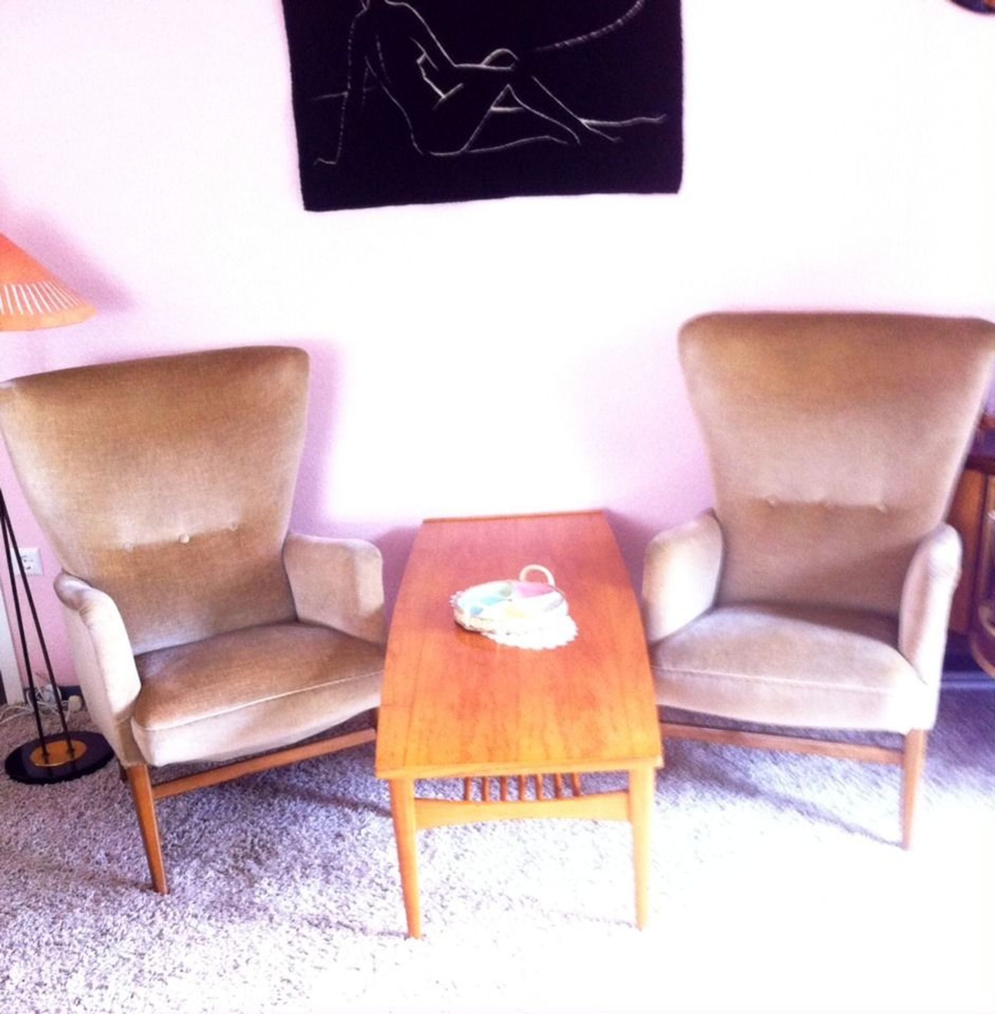 2 ears bergere chairs Scandinavian years 50/60