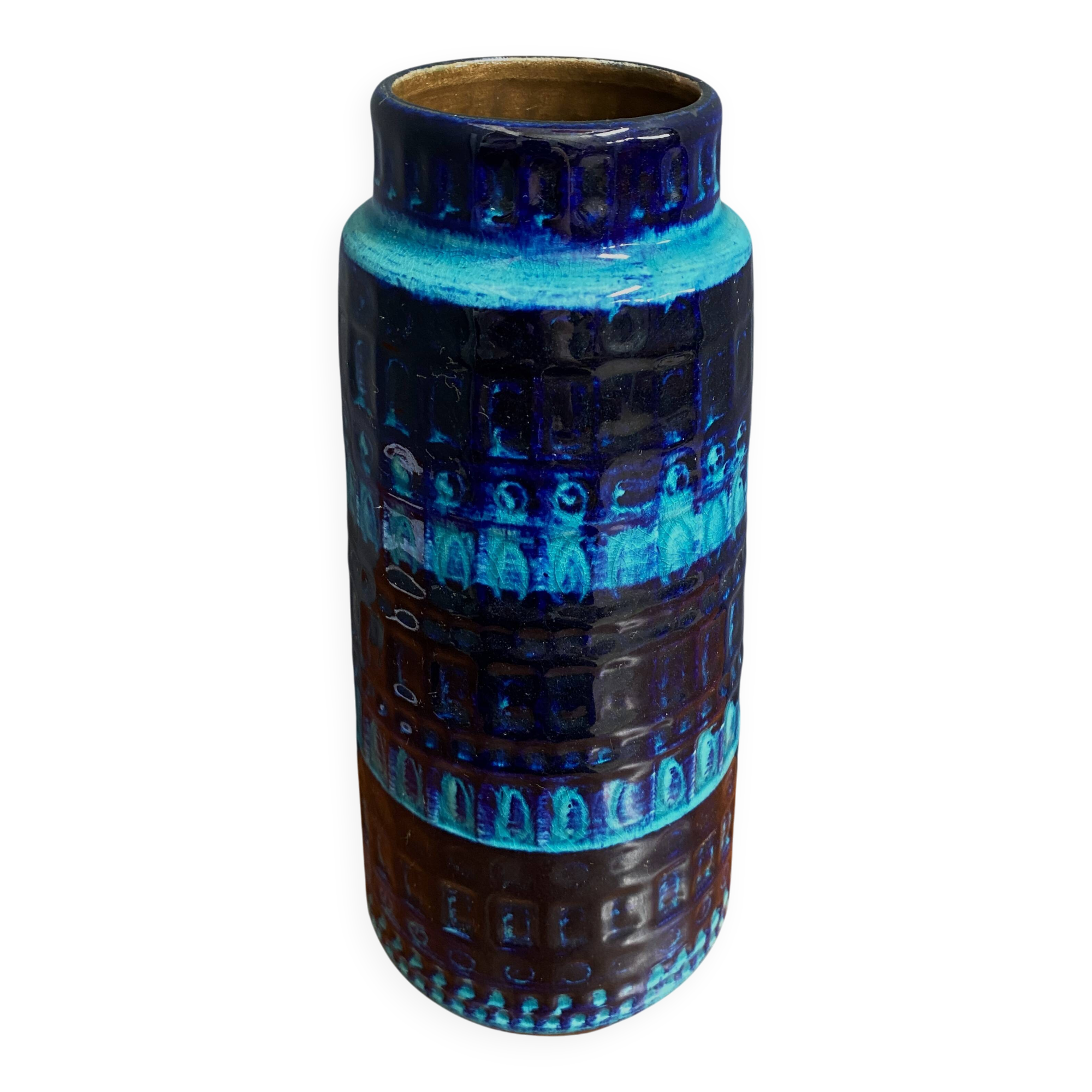 Scheurich blue ceramic vase model 260-30