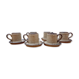 Set 6 cups Espresso sandstone
