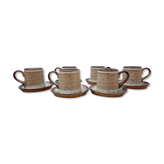 Set 6 cups Espresso sandstone