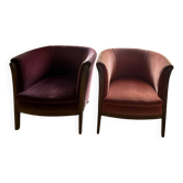 Pair of barrel chairs