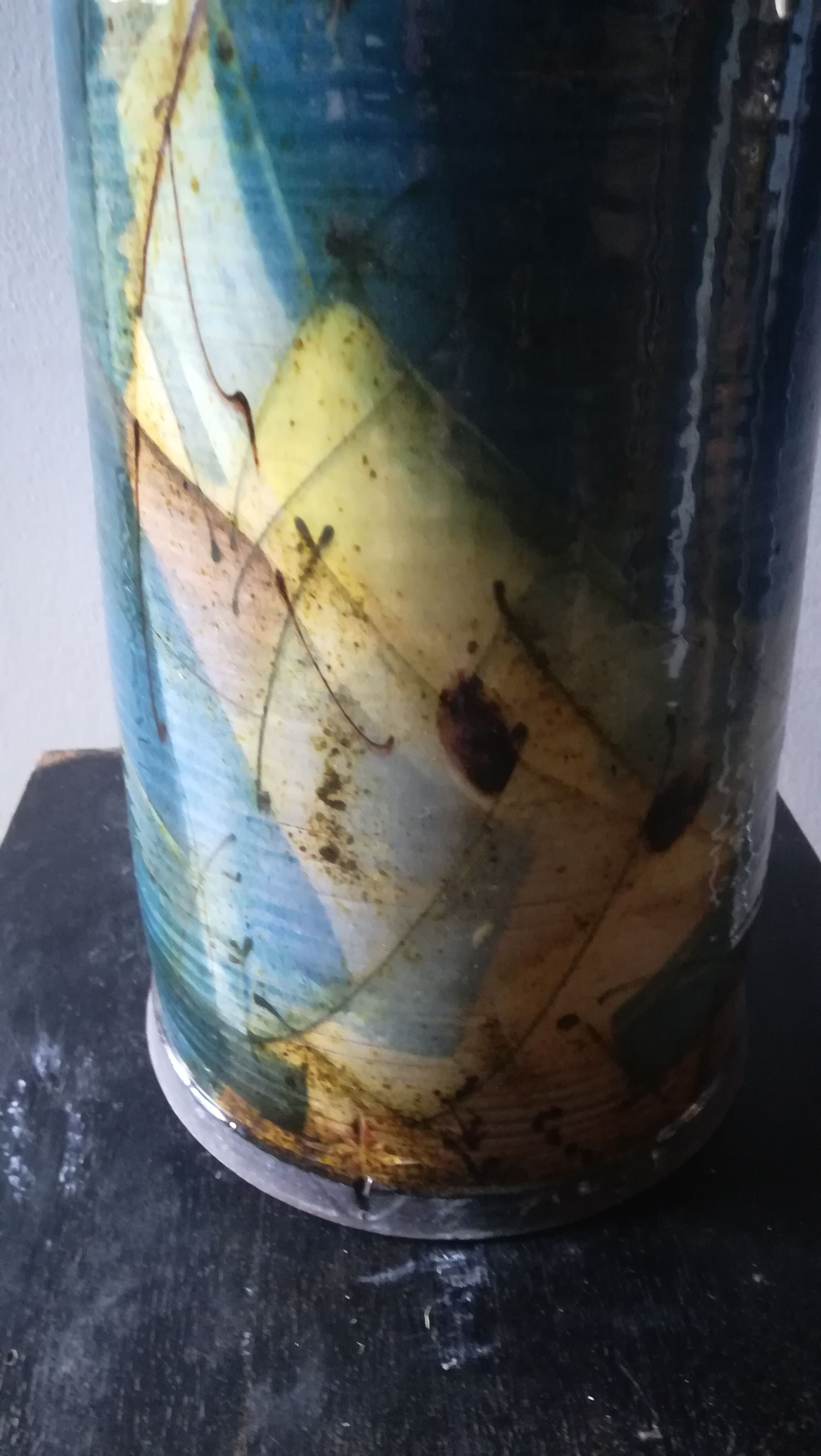 Ceramic umbrella holder by Claude Chauvel