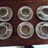 "Sologne" coffee service, glazed stoneware, St Amand earthenware