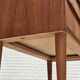 Commode danoise des années 1970 avec un miroir pliant, en bois de teck.