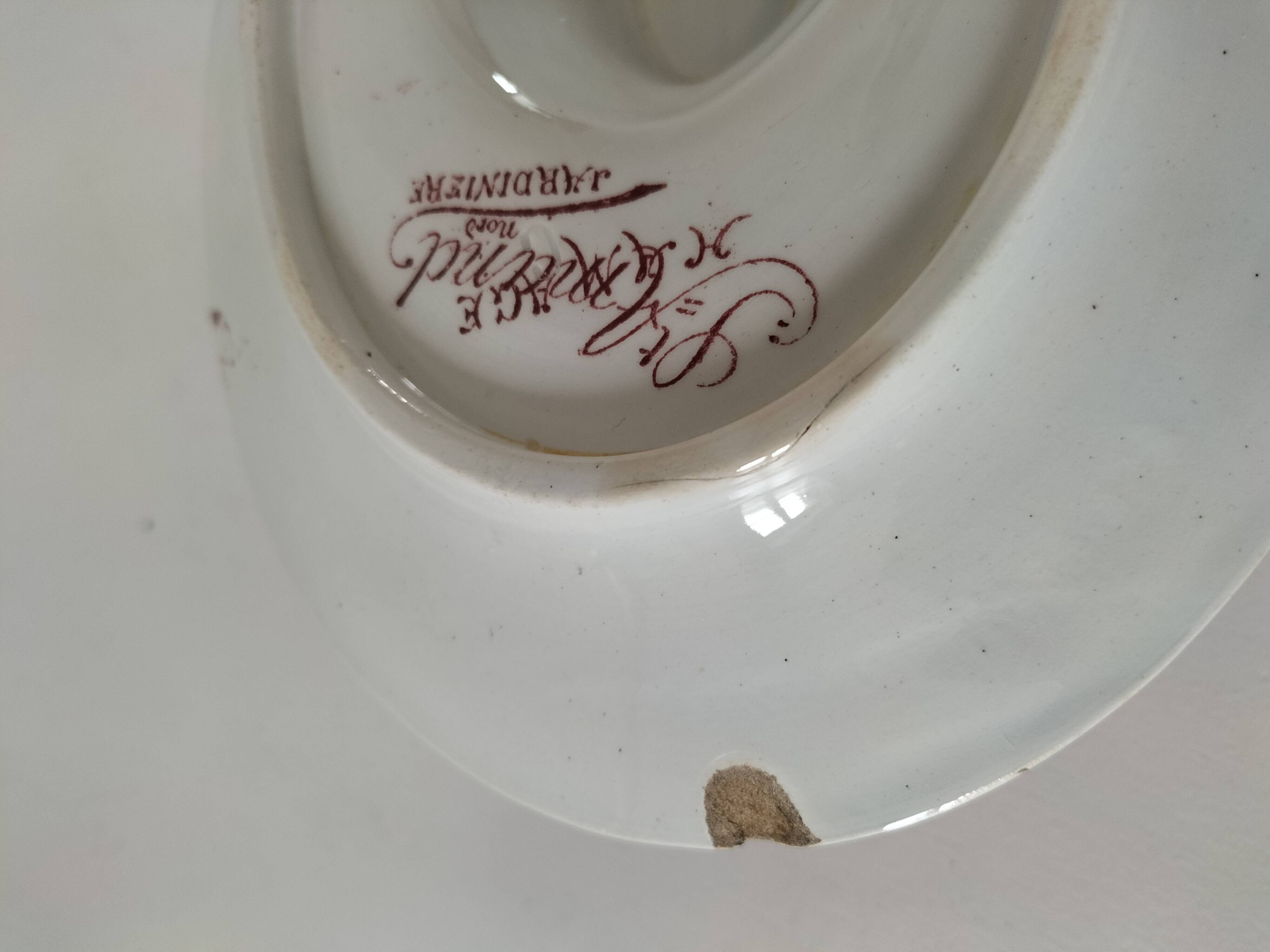 Rare old vegetable dish – Saint-Amand Hamage – English red ironstone