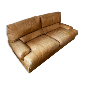 Vintage sofa bed Roche Bobois leather