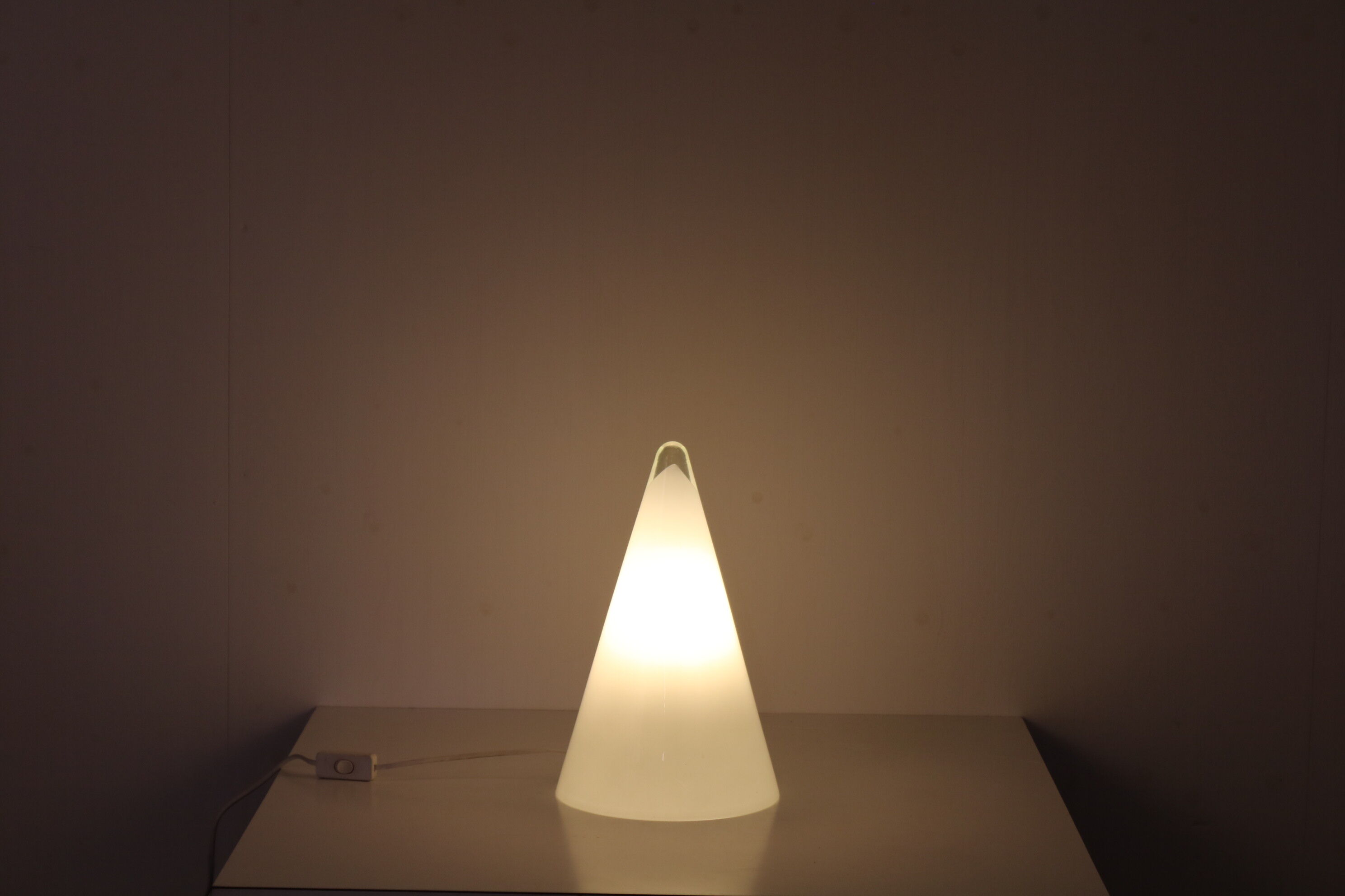 “Teepee” glass table lamp for SCE, France 1990