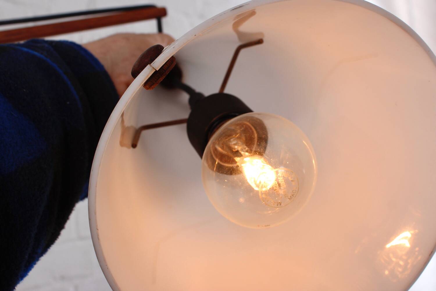 Vintage Teak Lampe Scandi Design Luxus Schweden Mid Century