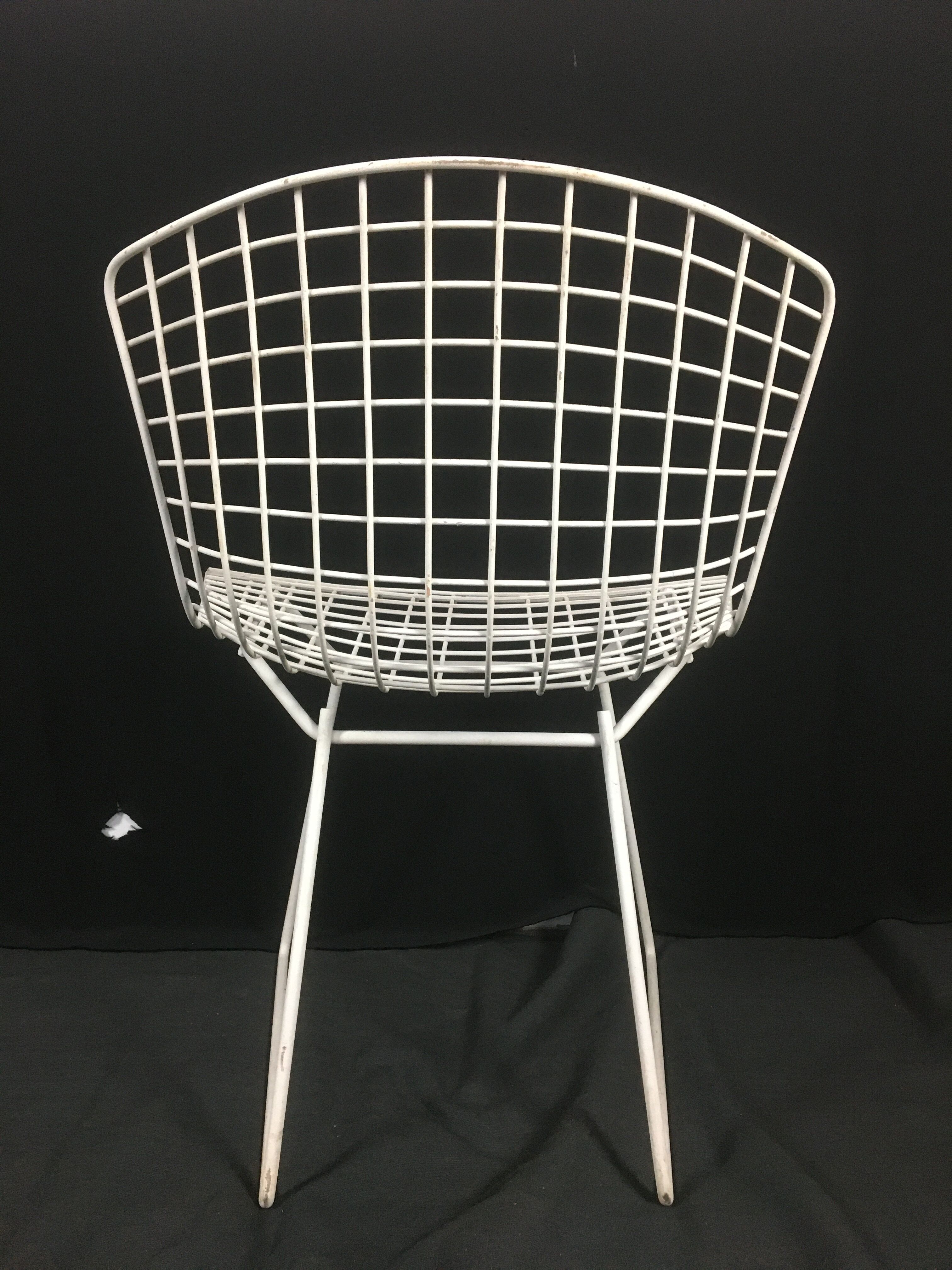 Series of 6 wire chairs by Harry Bertoia for Knoll International