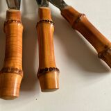Set of 12 bamboo knives 1960