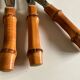 Set of 12 bamboo knives 1960